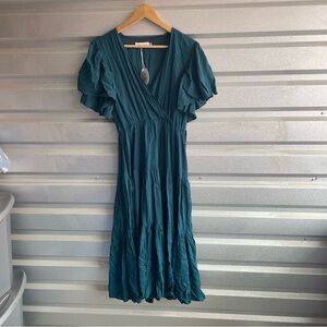 Petal & Pup NWT Barker Flutter Sleeve Tiered Dress